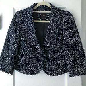 Navy & Black Tweed Blazer
